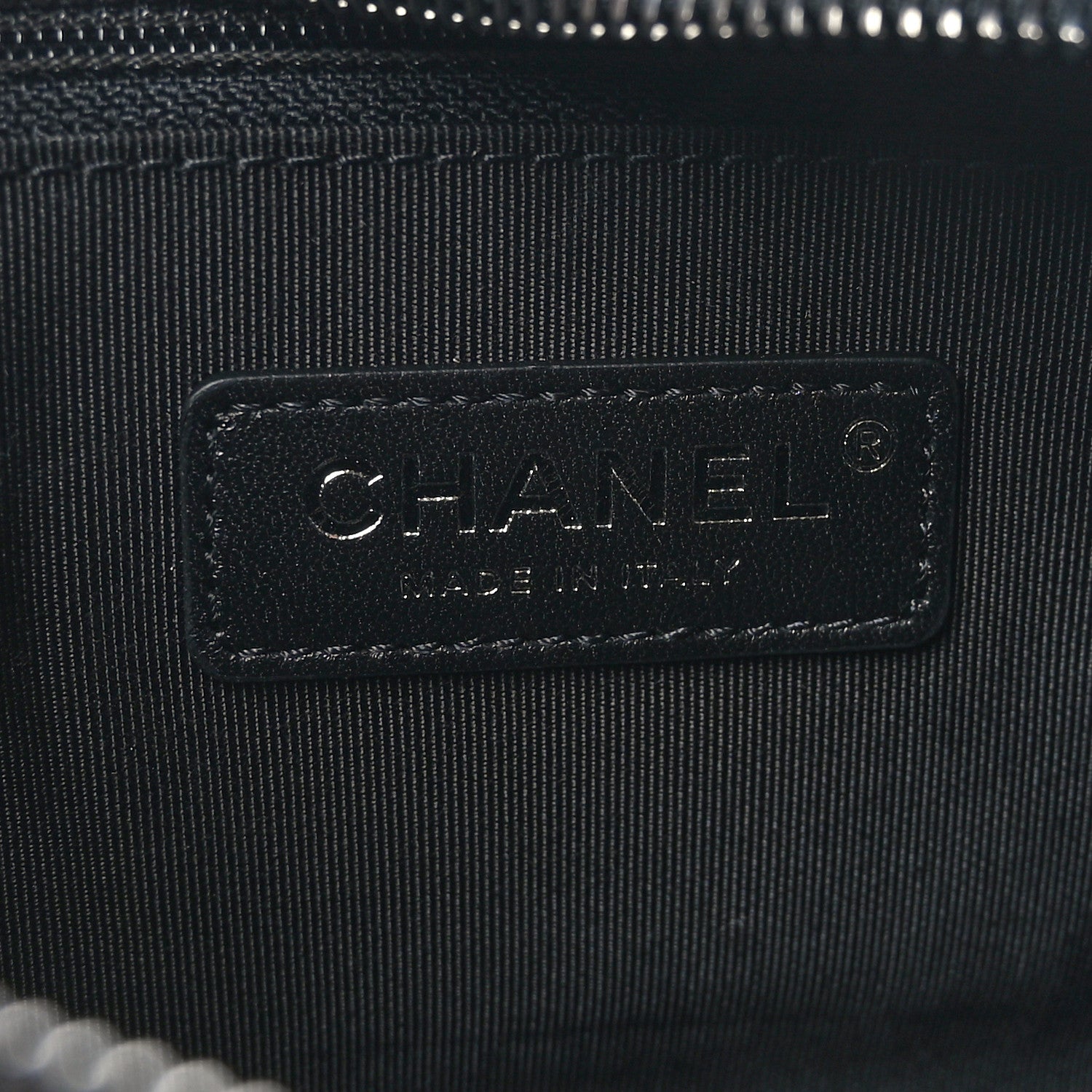 Chanel Metallic Lambskin Signe Bowling Bag Black 6 of 9