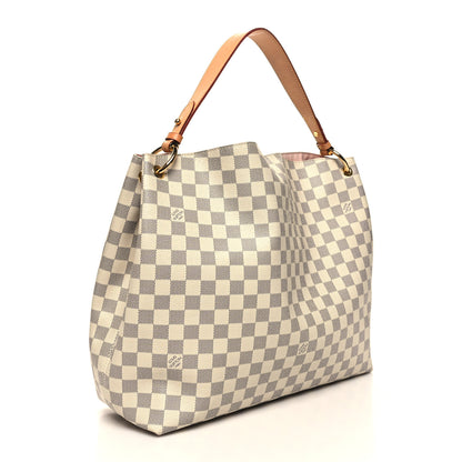Louis Vuitton Damier Azur Graceful MM Rose Ballerine 3 of 11