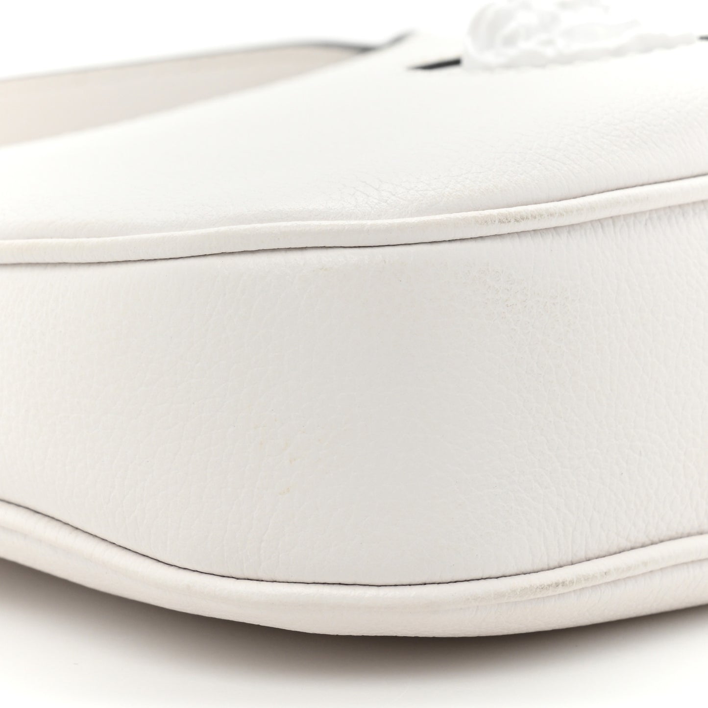 Calfskin La Medusa Small Hobo Crossbody Optical White