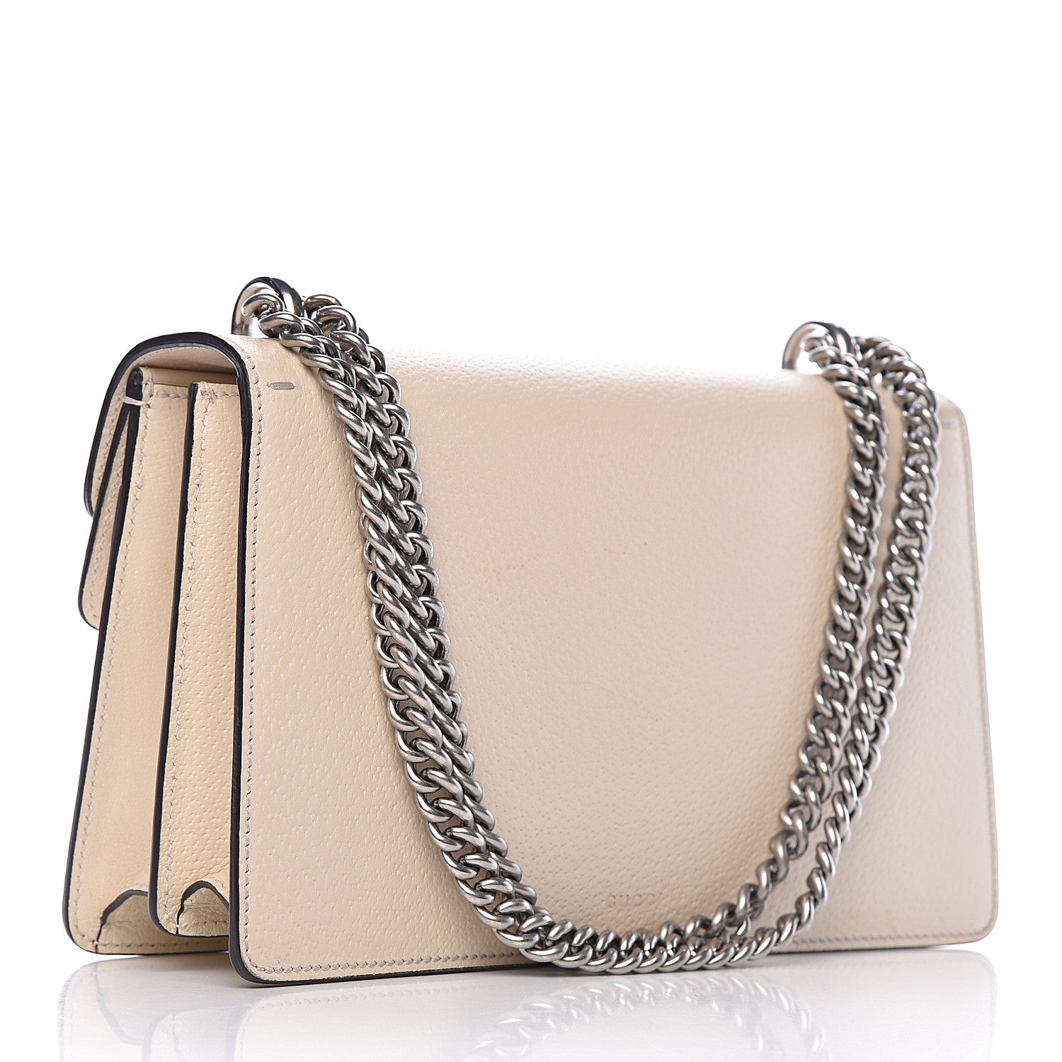 Gucci Textured Calfskin Crystal Small Dionysus Shoulder Bag Mystic White 3 of 12