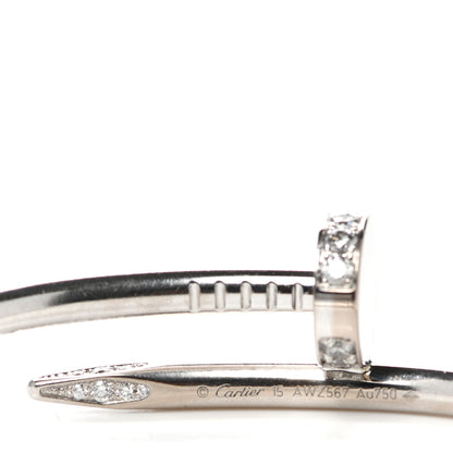 Cartier 18K White Gold Diamond Juste Un Clou Bracelet 16 4 of 6