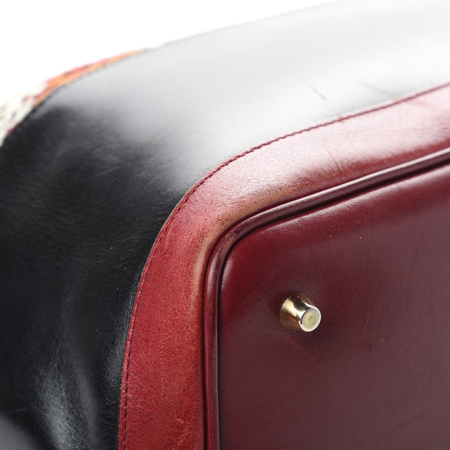 Prorsum Calfskin Raffia Check Tote