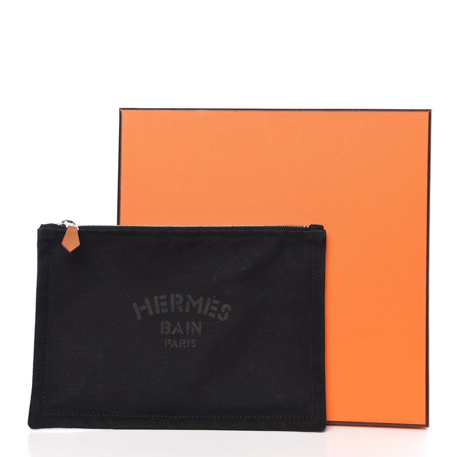 Hermes Toile Flat Yachting Pouch Black 9 of 9