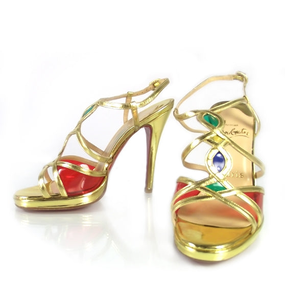 Leather Libelle 120 Sandals 36.5 Gold