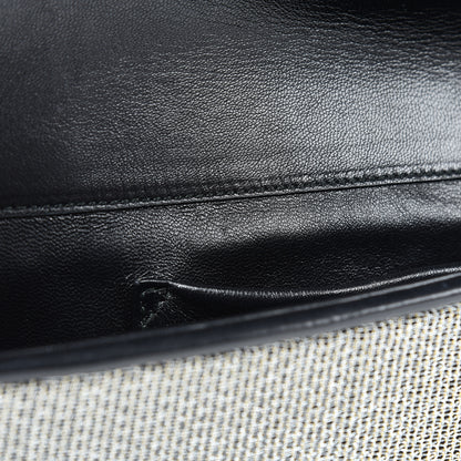 Saint Laurent Metallic Mesh Calfskin Classic Y Ligne Clutch Silver Black 9 of 12