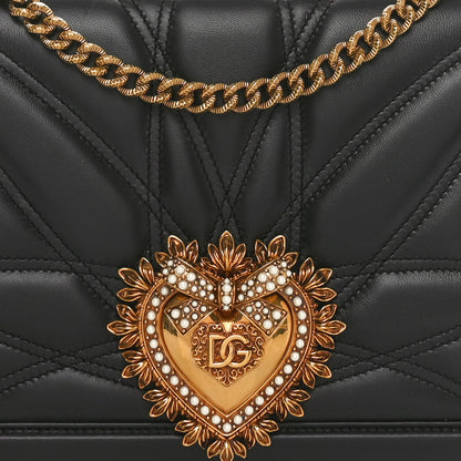 Dolce & Gabbana Calfskin Large Devotion Crossbody Bag Black 7 of 10