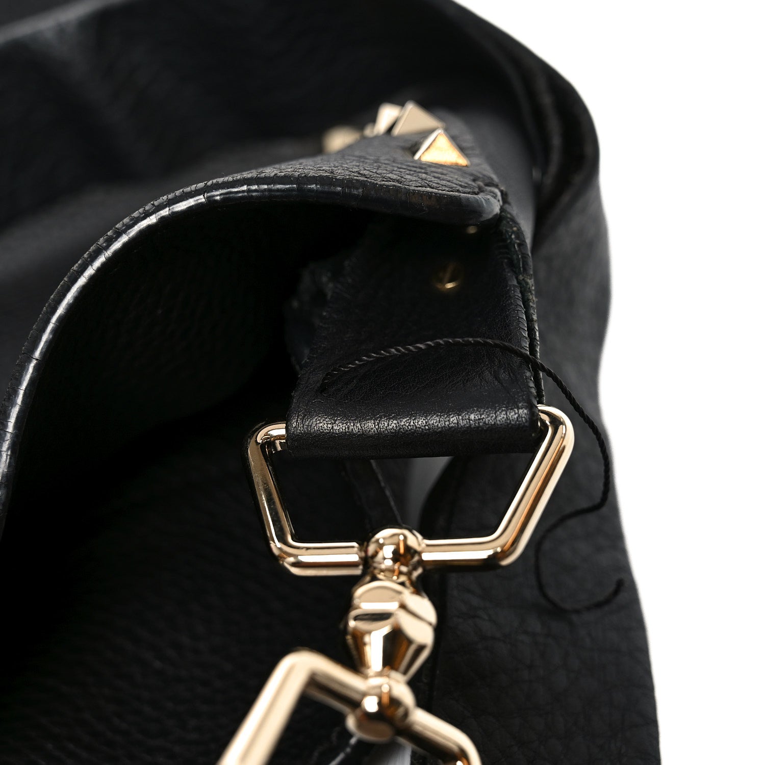 Valentino Garavani Pebbled Calfskin Large Rockstud Flip-Lock Messenger Bag Black 10 of 11