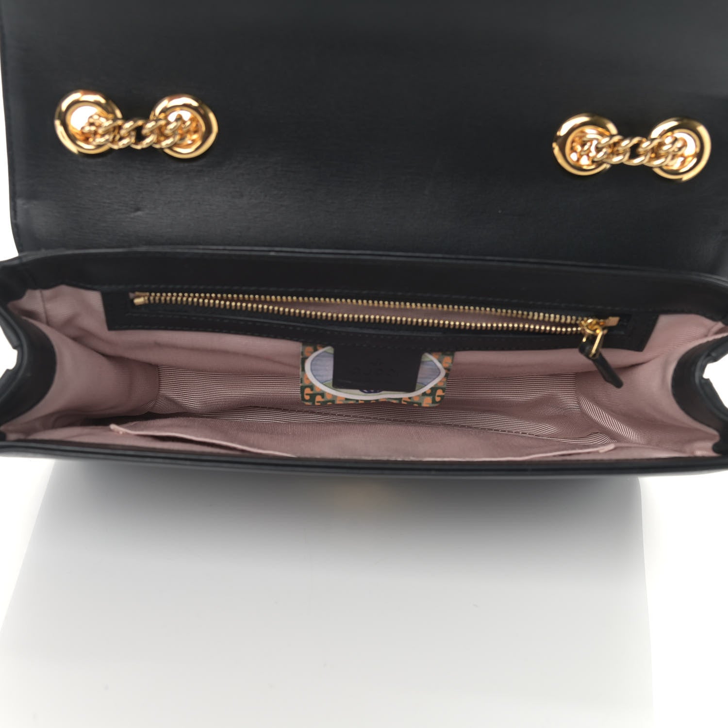 Gucci Vitello Palmellato Lux Crystal Medium Rajah Shoulder Bag Black 5 of 15
