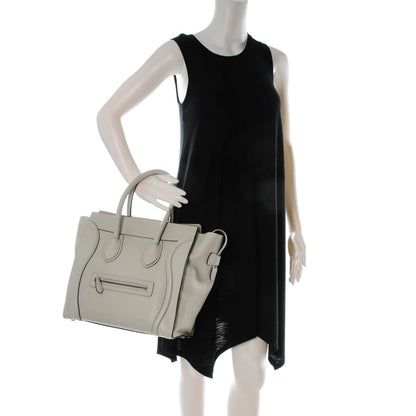 Celine Drummed Calfskin Mini Luggage Lune 2 of 7
