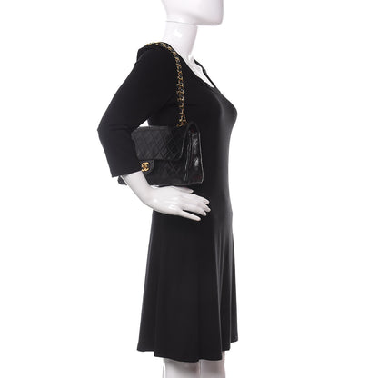 Chanel Lambskin Quilted Medium Double Flap Black 2 of 16