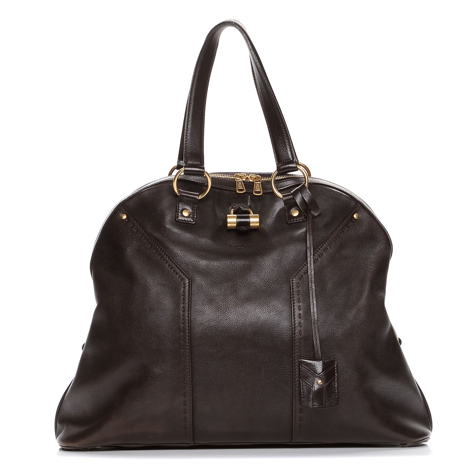 Saint Laurent Calfskin Oversized Muse Brown 1 of 8
