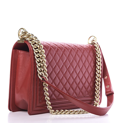 Chanel Lambskin Quilted New Medium Boy Flap Red 3 of 10