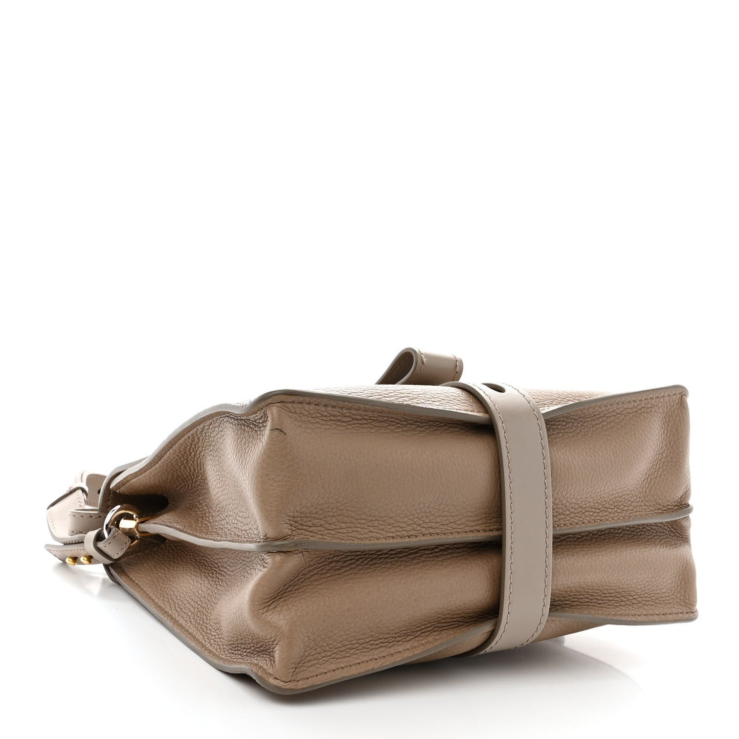 Shiny Grained Calfskin Medium Aby Day Shoulder Bag Motty Grey