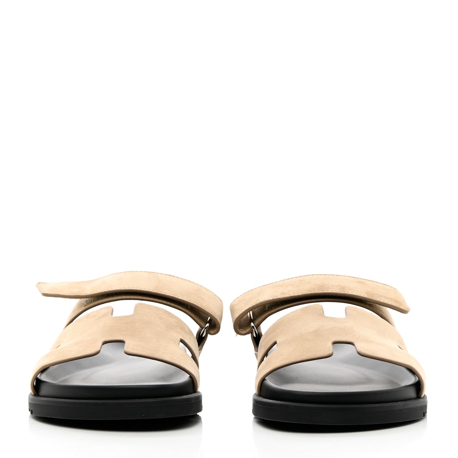 Hermes Suede Goatskin Mens Chypre Sandals 40 Beige Argile 2 of 11