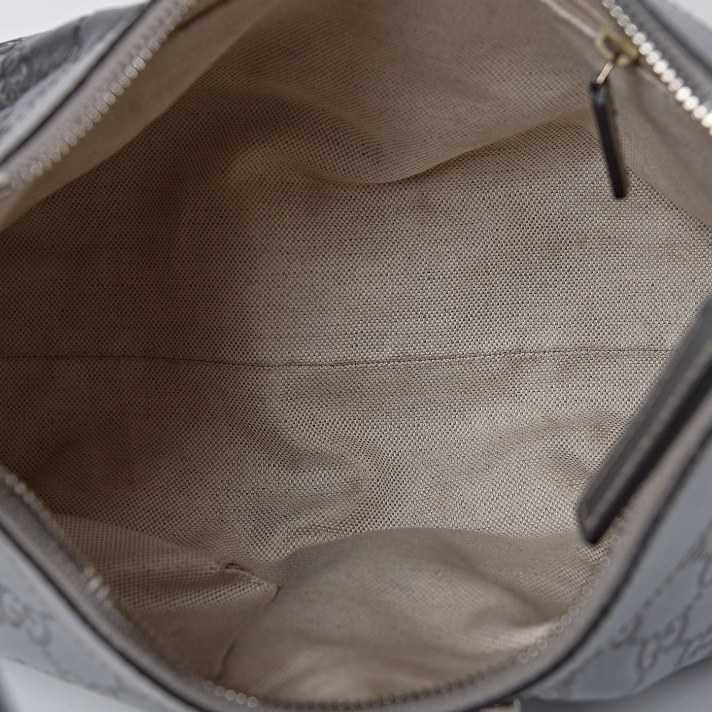 Metallic Guccissima Medium D Gold Hobo Silver