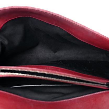 Saint Laurent Sheepskin Matelasse Chevron Large College Monogram Satchel Oxblood 6 of 26