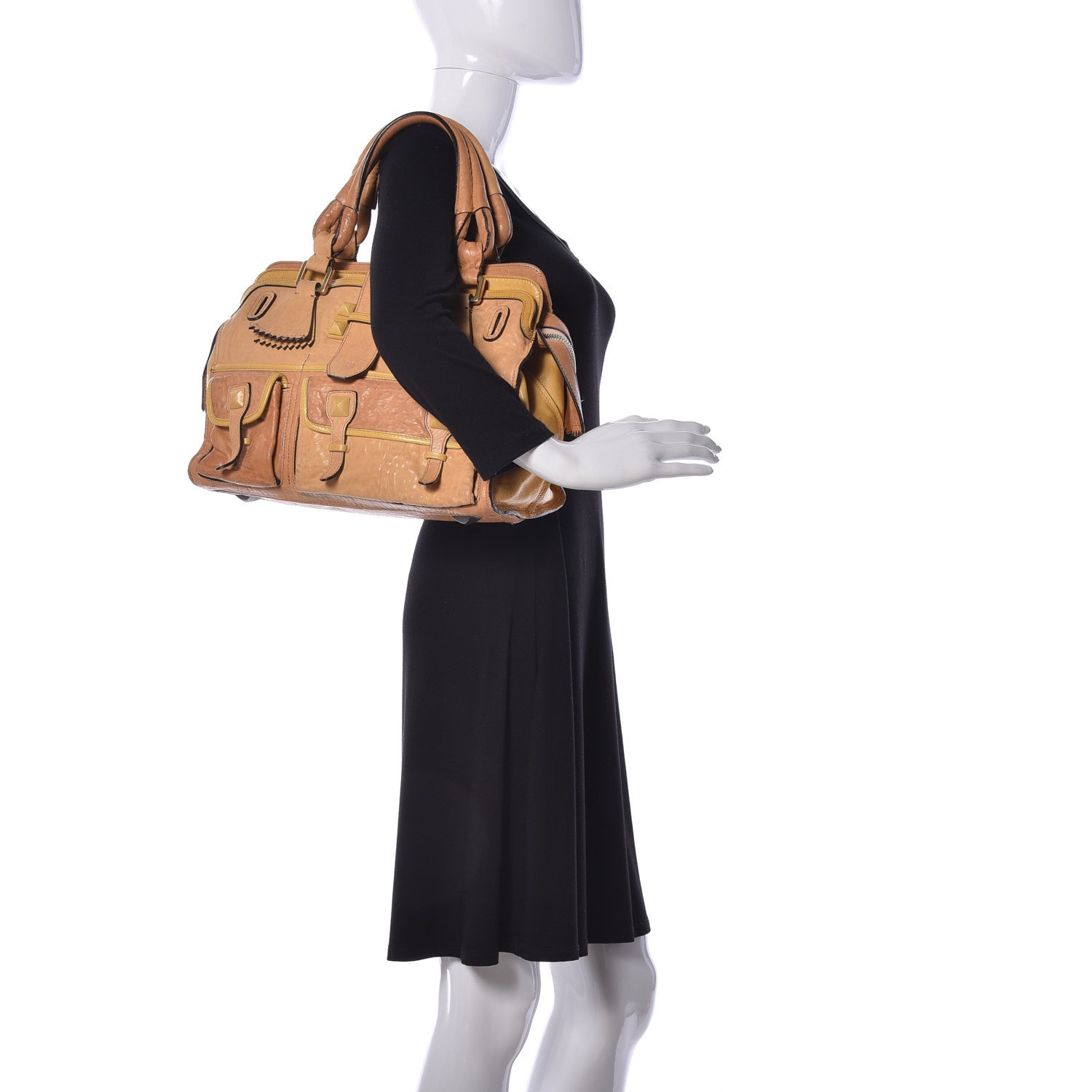 Chloe Goatskin Elvire Tote Beige 2 of 8
