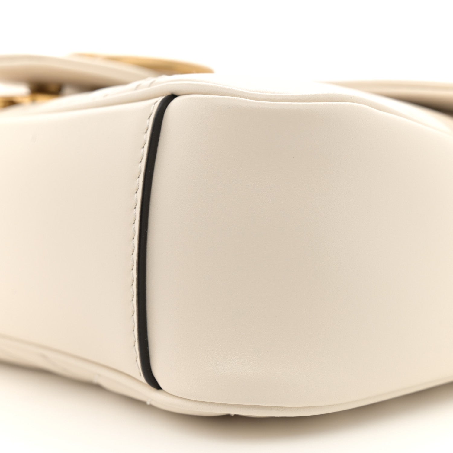 Gucci Calfskin Matelasse Small GG Marmont Shoulder Bag White 10 of 12