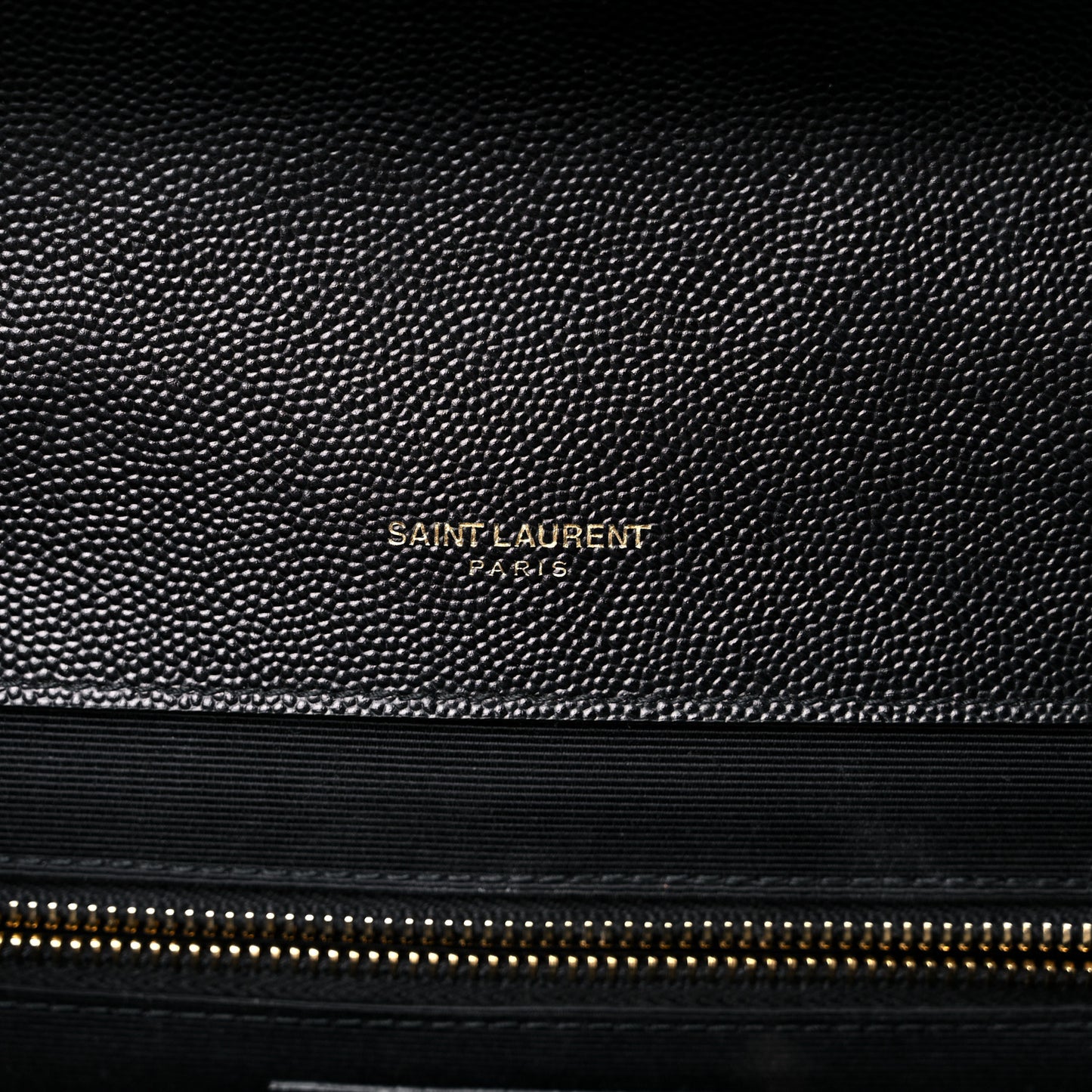 Grain De Poudre Textured Mixed Matelasse Large Triquilt Monogram Satchel Black