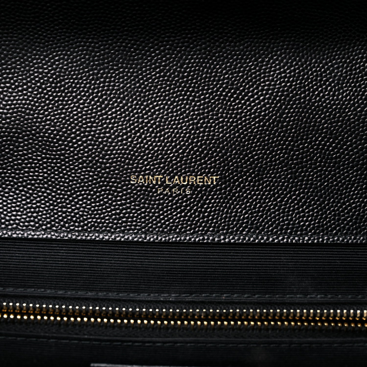 Saint Laurent Grain De Poudre Textured Mixed Matelasse Large Triquilt Monogram Satchel Black 6 of 14