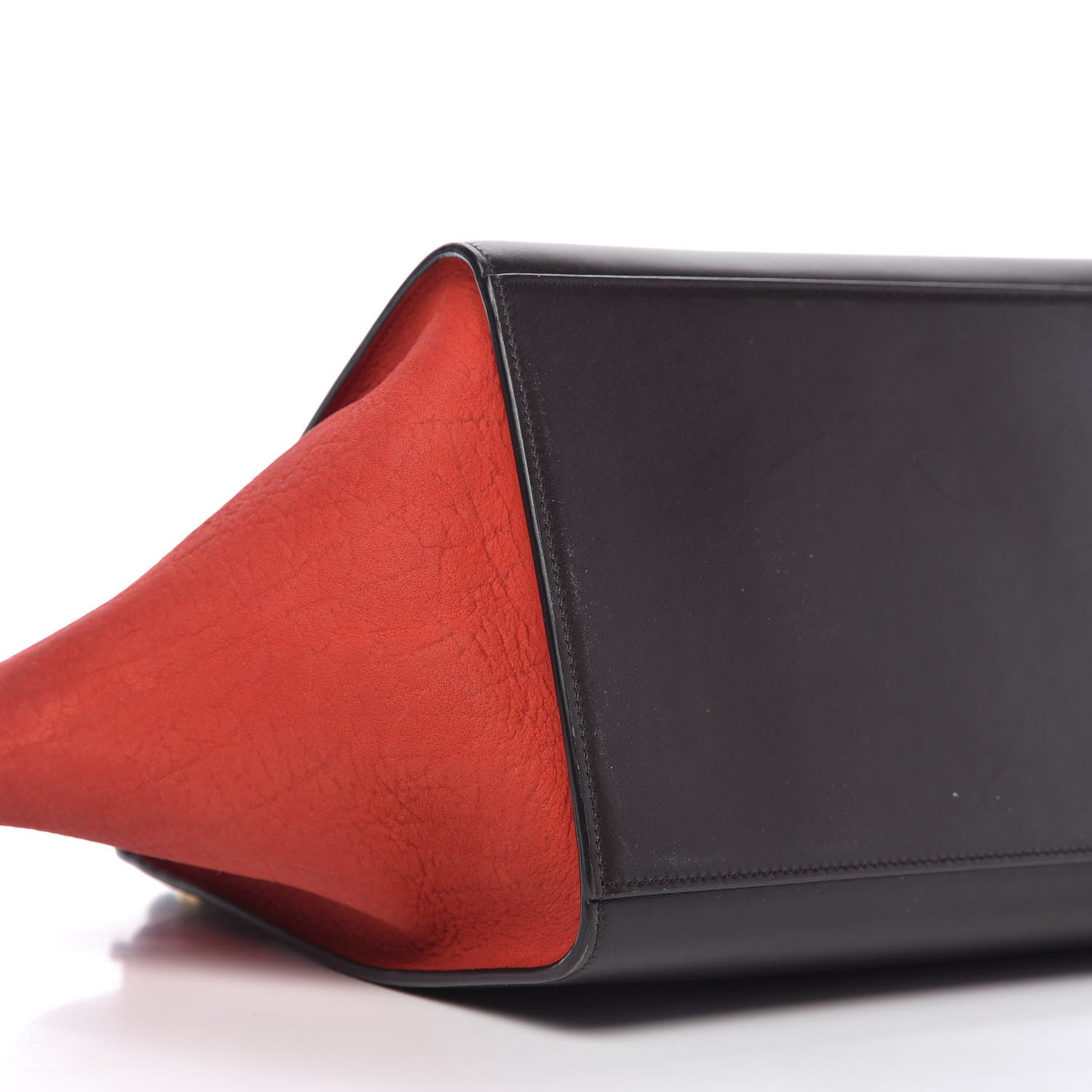 Celine Bullhide Calfskin Nubuck Medium Tri-Color Trapeze Taupe 6 of 9