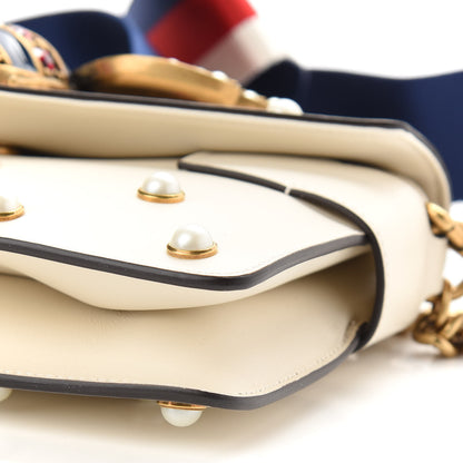 Gucci Nappa Pearl Studded Mini Queen Margaret Broadway Shoulder Bag Mystic White 9 of 9
