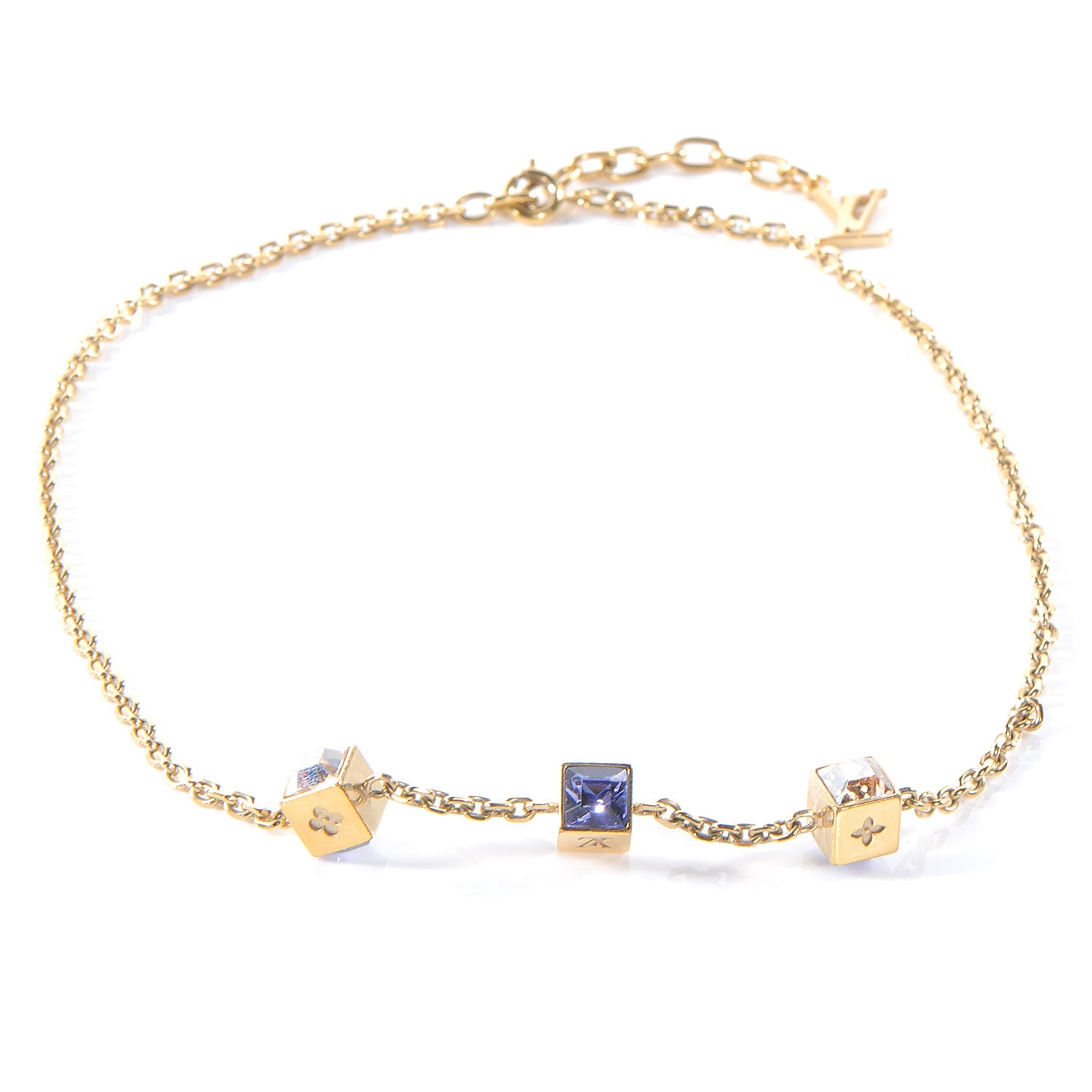 Louis Vuitton Swarovski Gamble Short Necklace Azur 3 of 6
