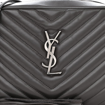 Saint Laurent Calfskin Matelasse Monogram Lou Camera Bag Dark Smog 8 of 14