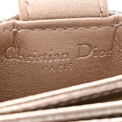 Christian Dior Metallic Calfskin Cannage Lady Dior 5-Gusset Card Holder Gold 6 of 7