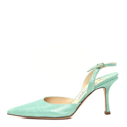 Jimmy Choo Calfskin Lizard Embossed Syria 85 Slingback Pumps 37 Amazon 1 of 10
