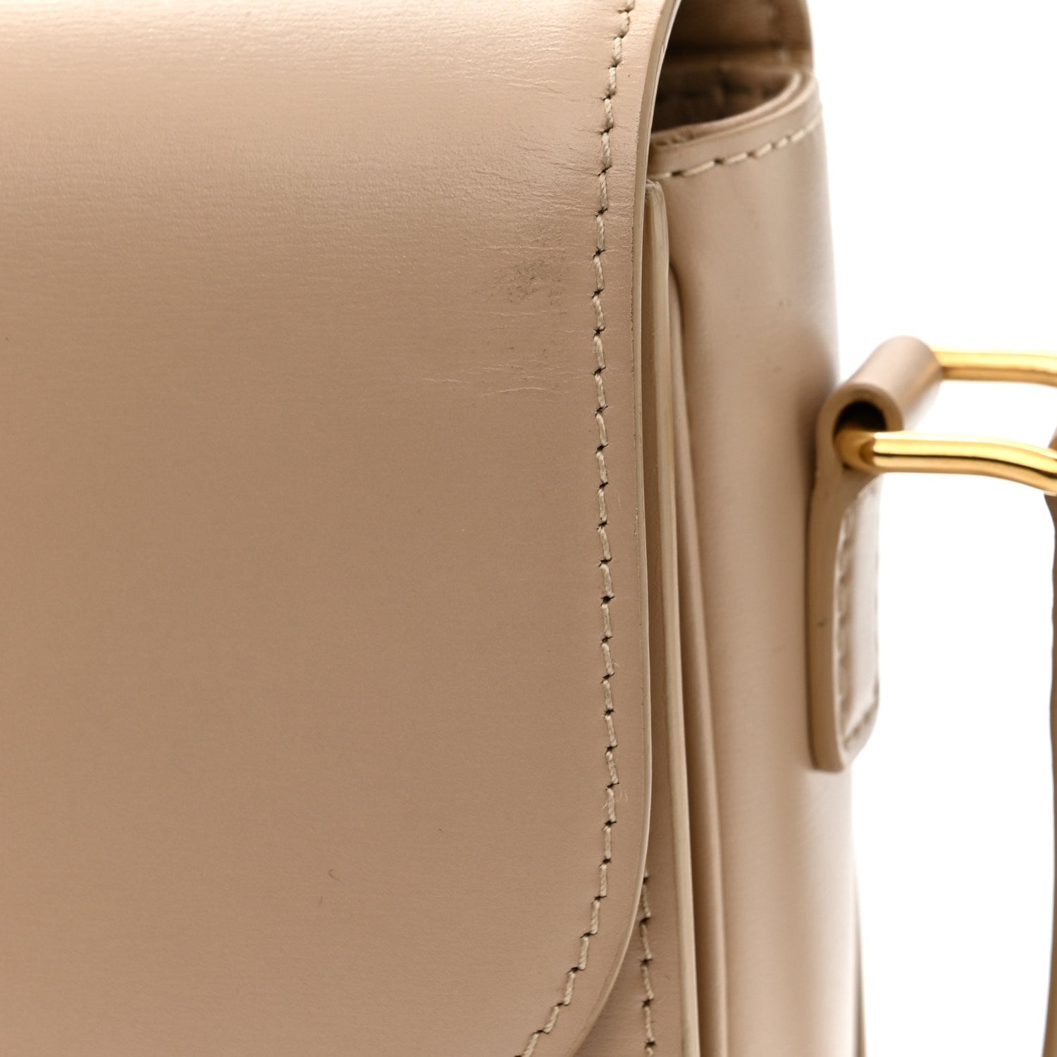 Celine Shiny Calfskin Medium Triomphe Nude 14 of 16