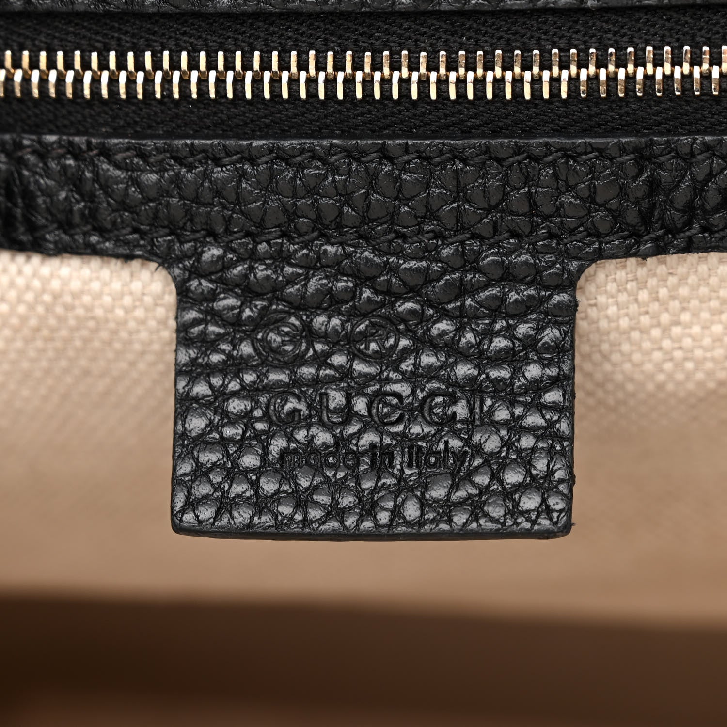 Gucci Pebbled Calfskin Medium Soho Chain Shoulder Bag Black 6 of 11