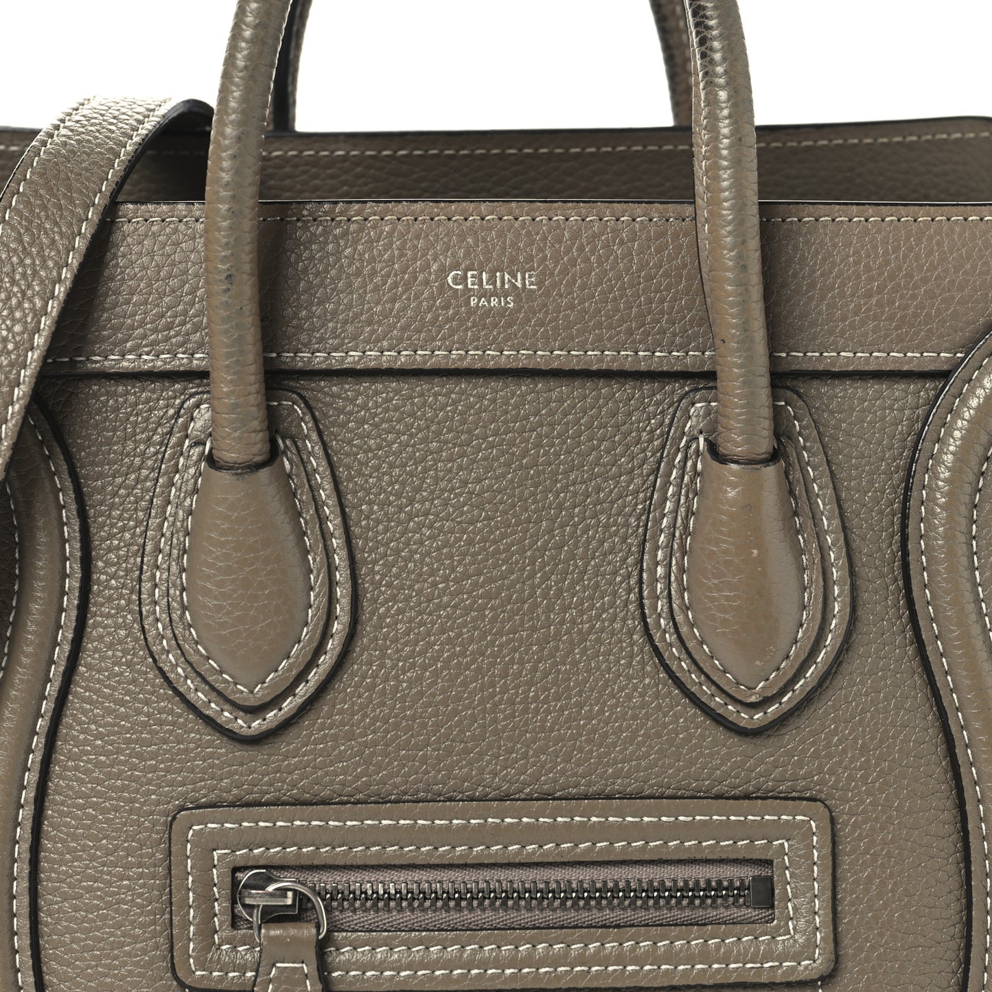 Drummed Calfskin Nano Luggage Souris
