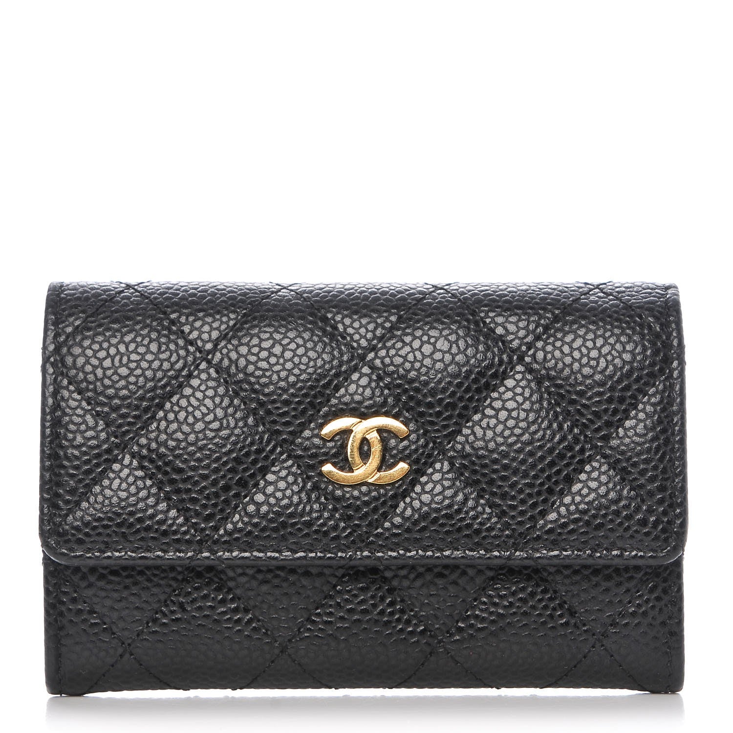 Chanel Caviar Quilted Flap Card Holder Black 1 of 8