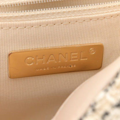 Chanel Tweed Quilted Medium Chanel 19 Flap Ecru Black 6 of 10