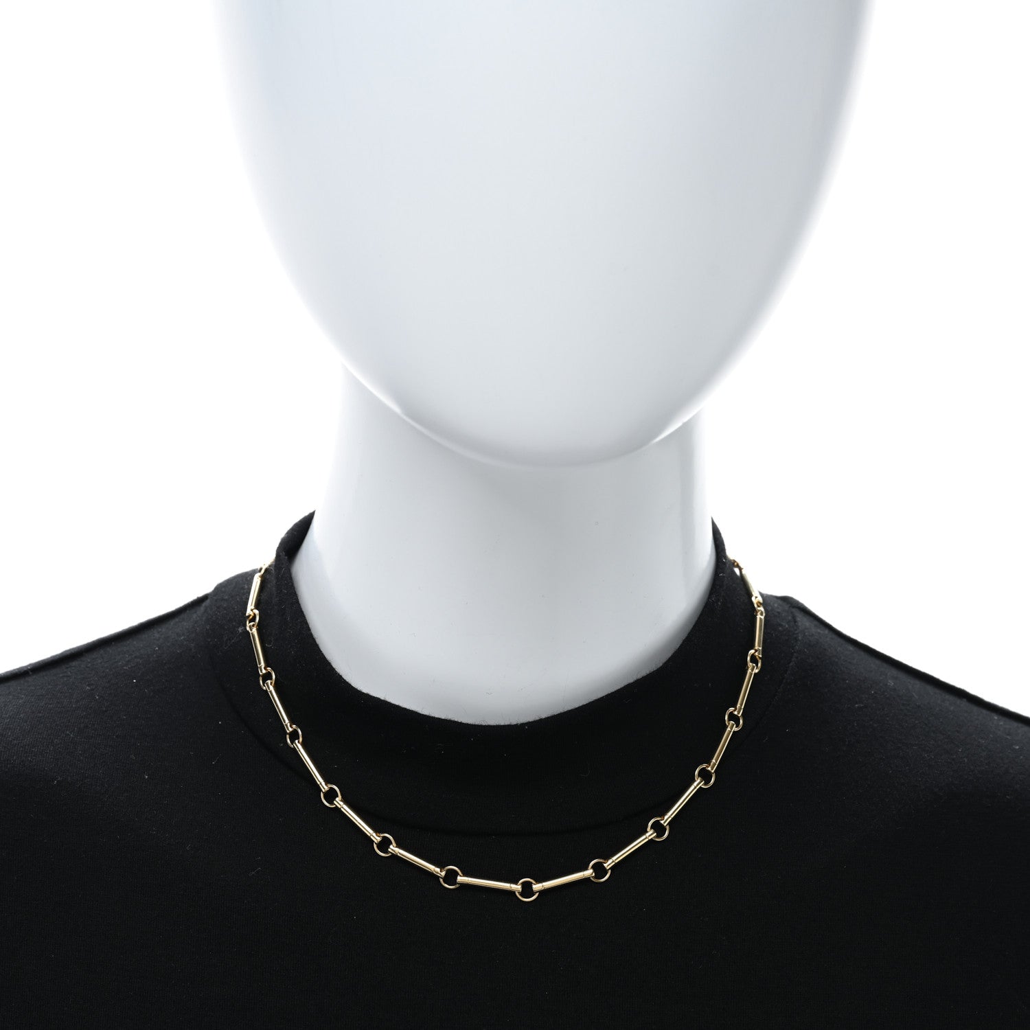 Foundrae 18K Yellow Gold Element Chain Choker 16" 2 of 4