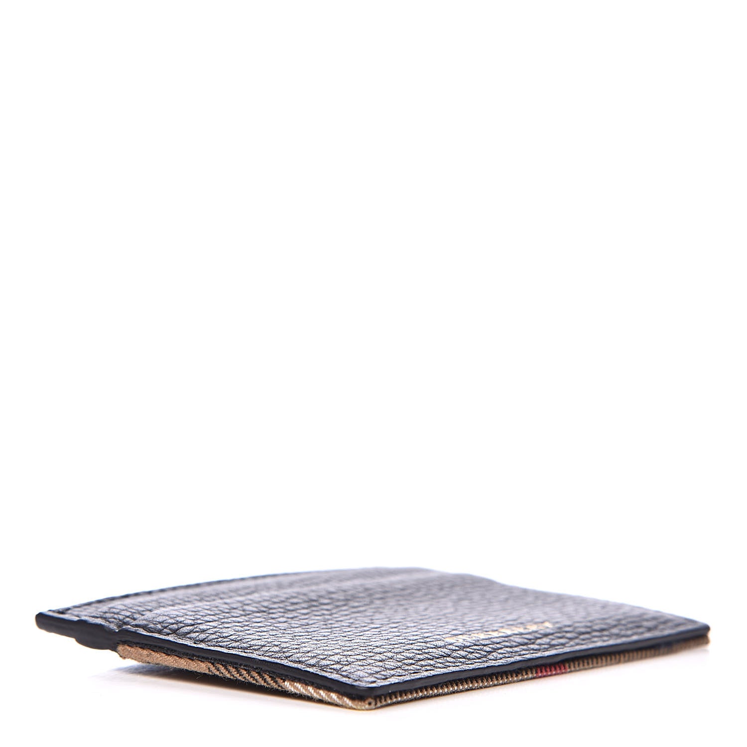 Burberry House Check Grainy Calfskin Sandon Card Case Black 4 of 7