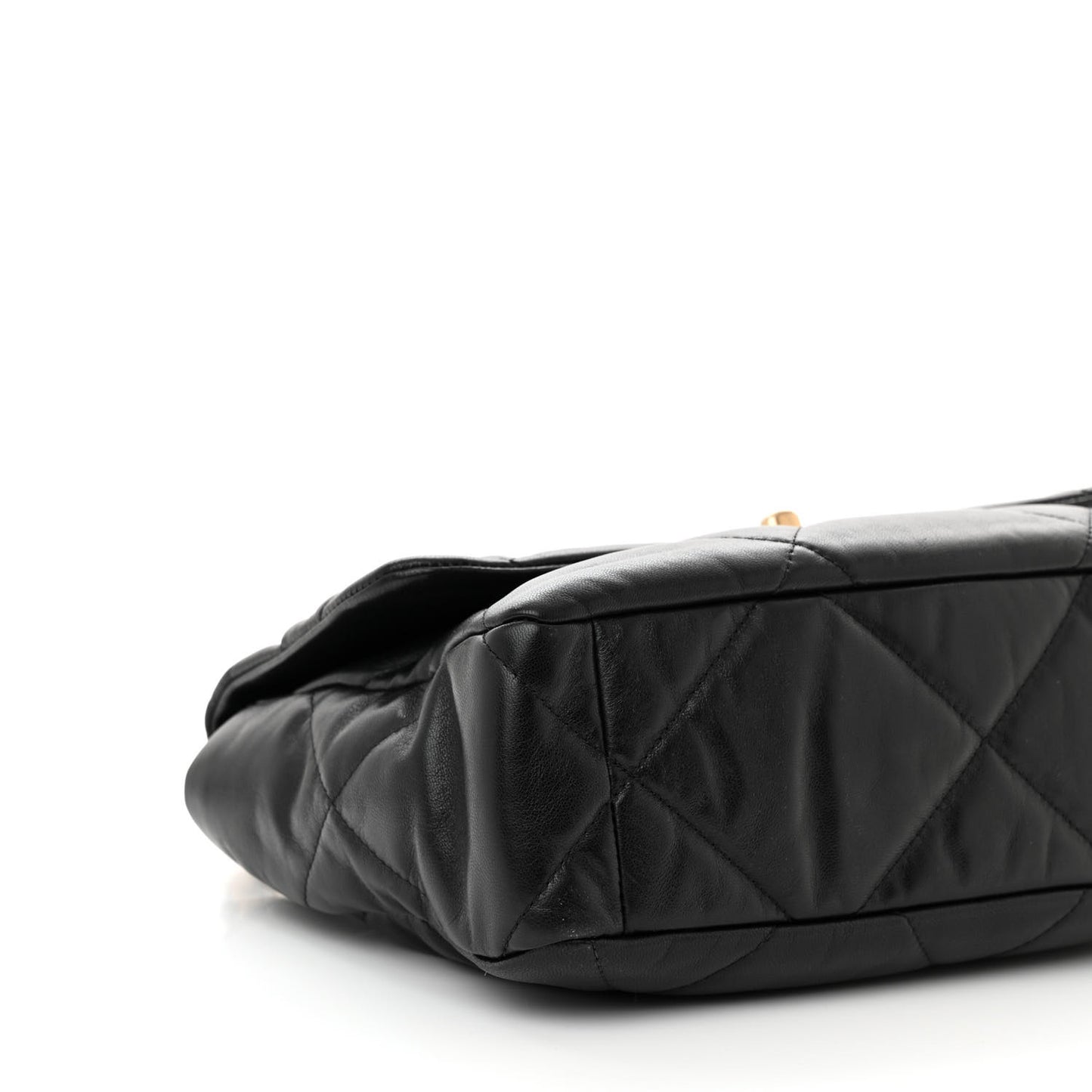 Goatskin Quilted Large Chanel 19 Flap Black