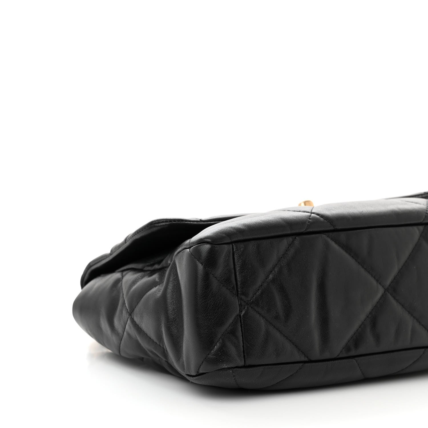 Chanel Goatskin Quilted Large Chanel 19 Flap Black 9 of 10