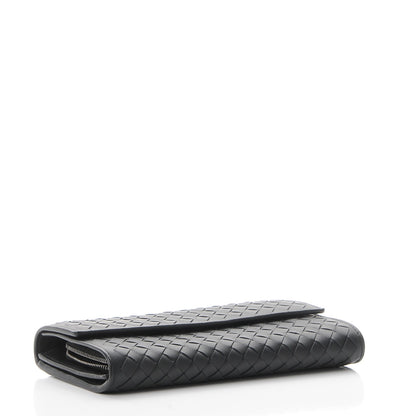 Bottega Veneta Nappa Intrecciato Continental Flap Wallet Nero Black 4 of 9