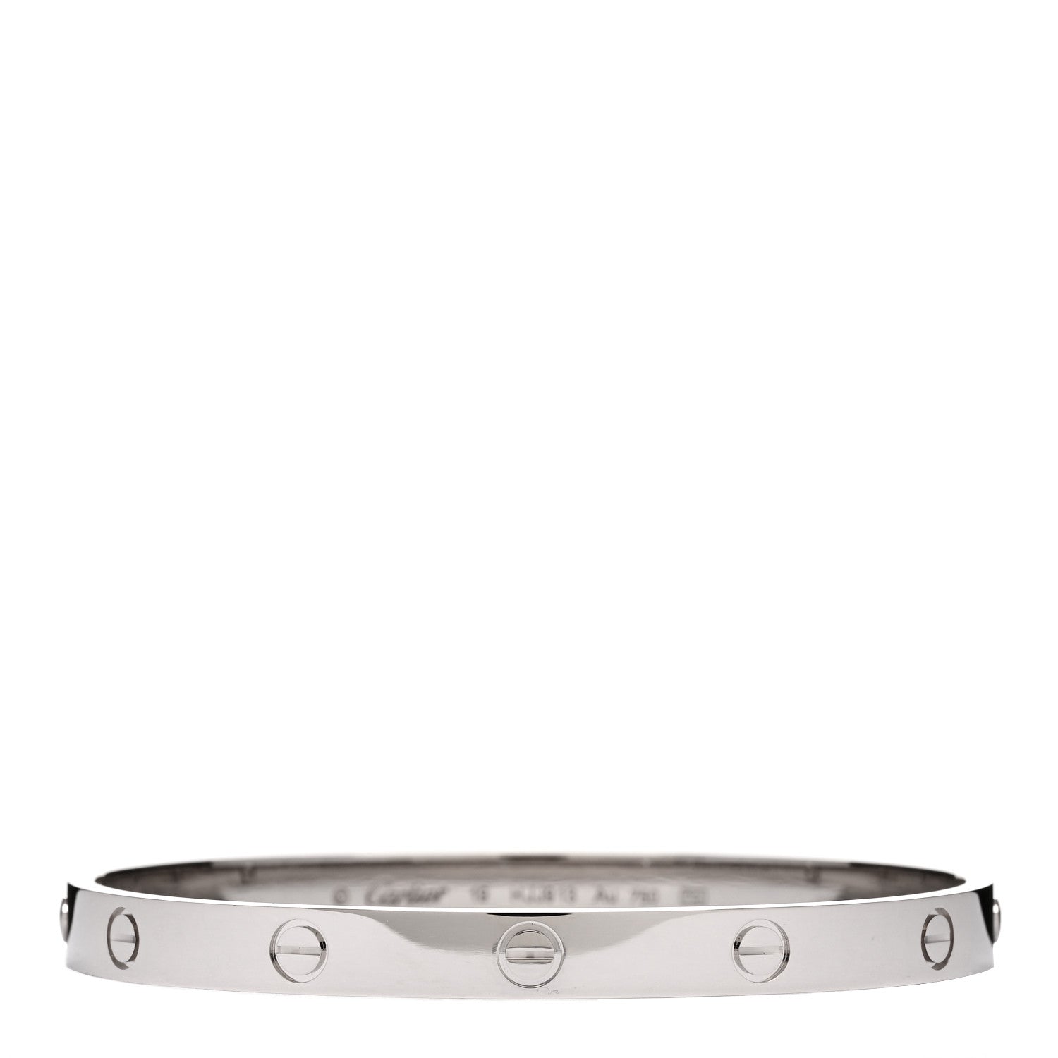 Cartier 18K White Gold LOVE Bracelet 19 1 of 5