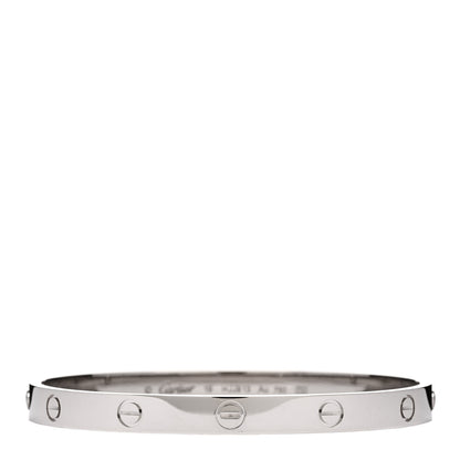 Cartier 18K White Gold LOVE Bracelet 19 1 of 5