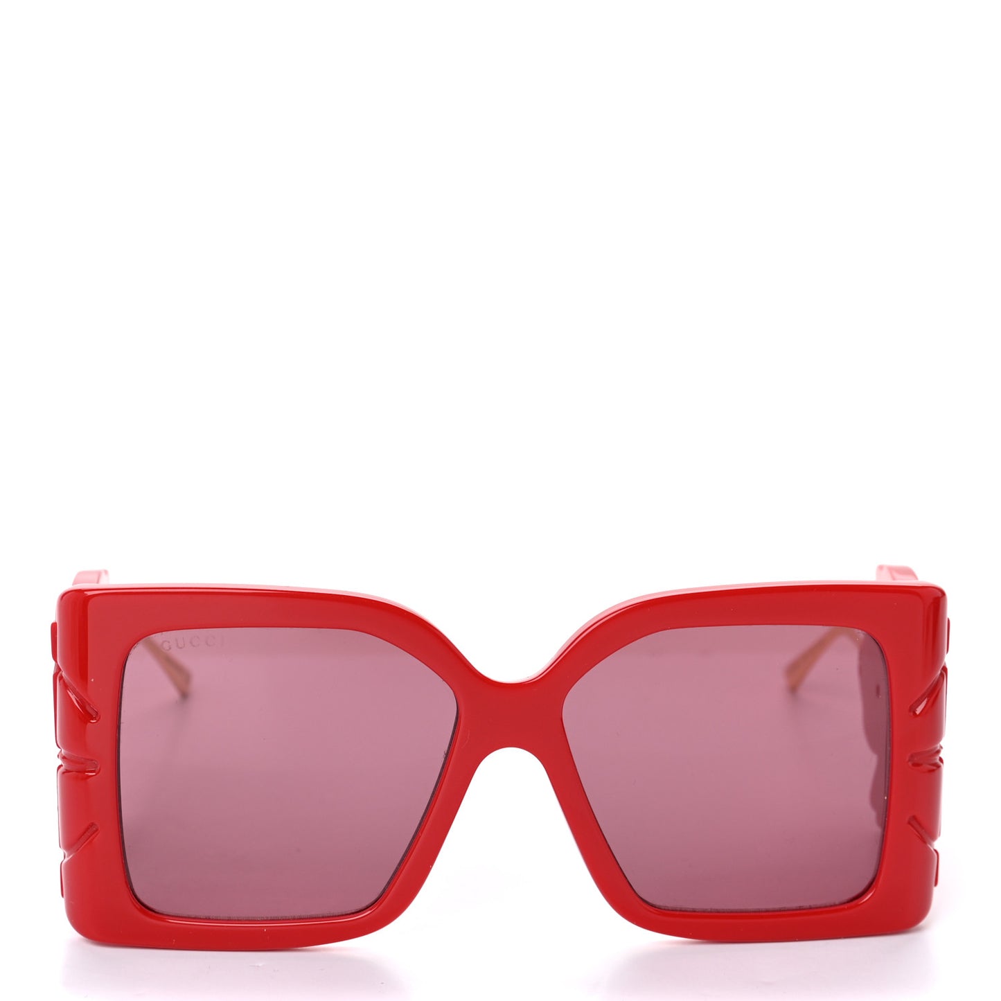 Acetate Square Frame Wing Sunglasses GG0535S Red