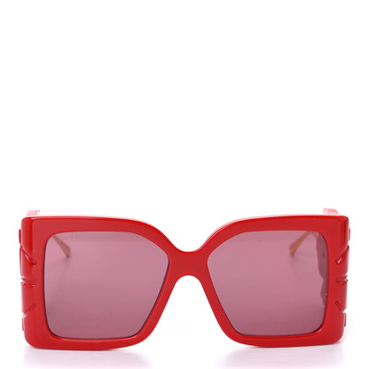 Gucci Acetate Square Frame Wing Sunglasses GG0535S Red 2 of 8