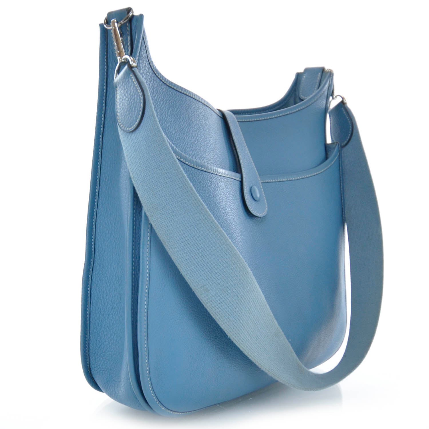 Hermes Togo Evelyne II GM Blue Jean 3 of 8