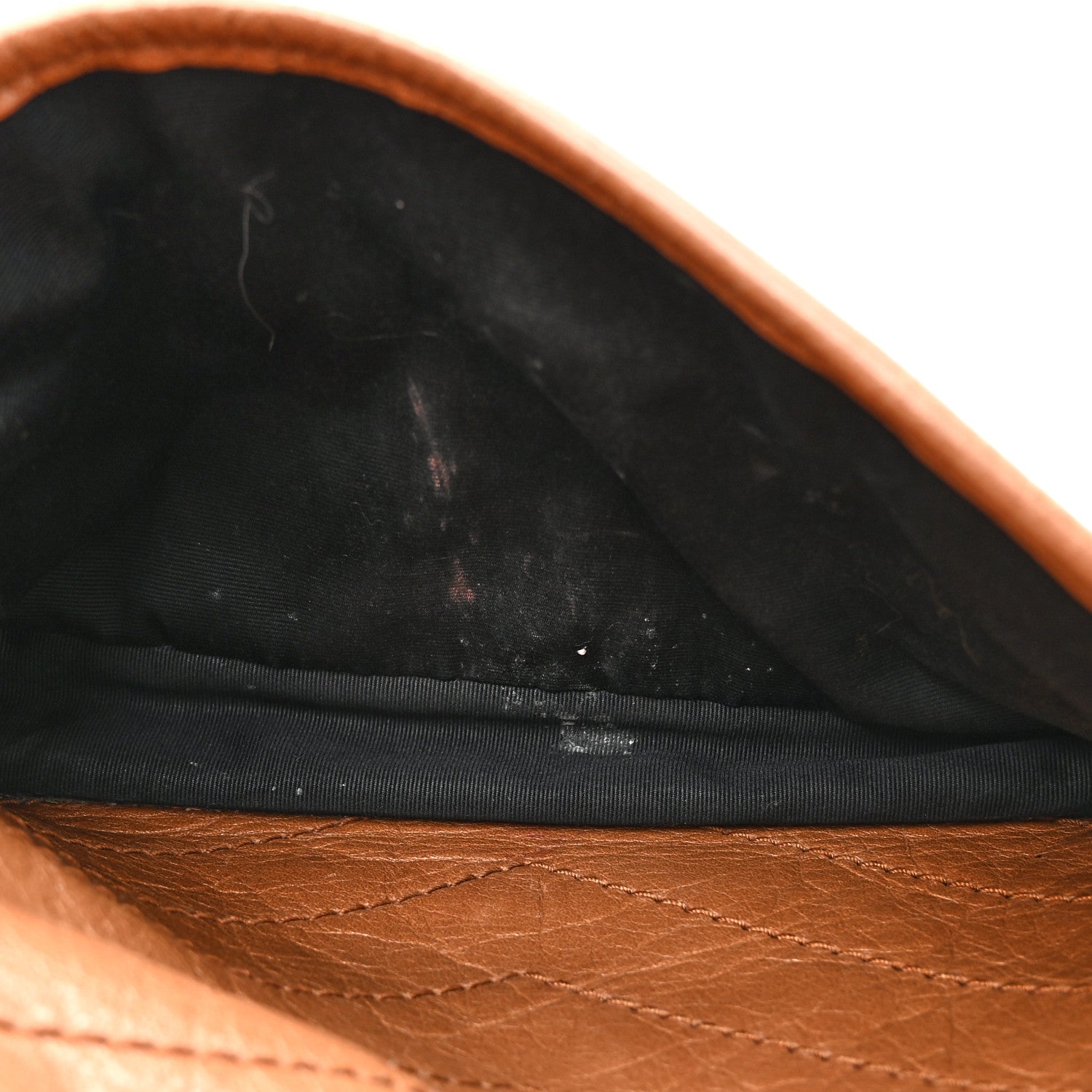 Saint Laurent Crinkled Calfskin Matelasse Monogram Medium Niki Chain Satchel Caramel 6 of 17