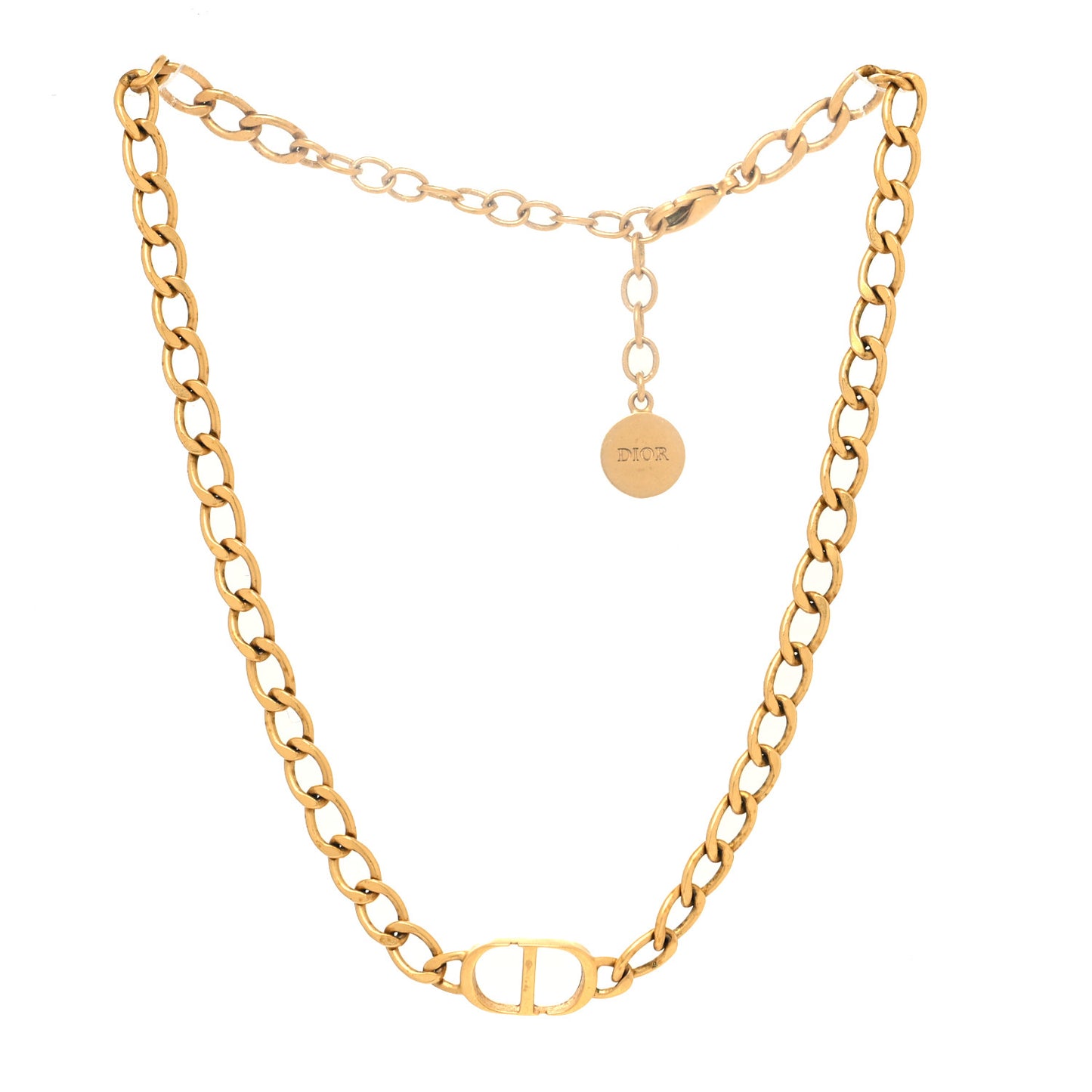 Metal Petit CD Choker Necklace Gold