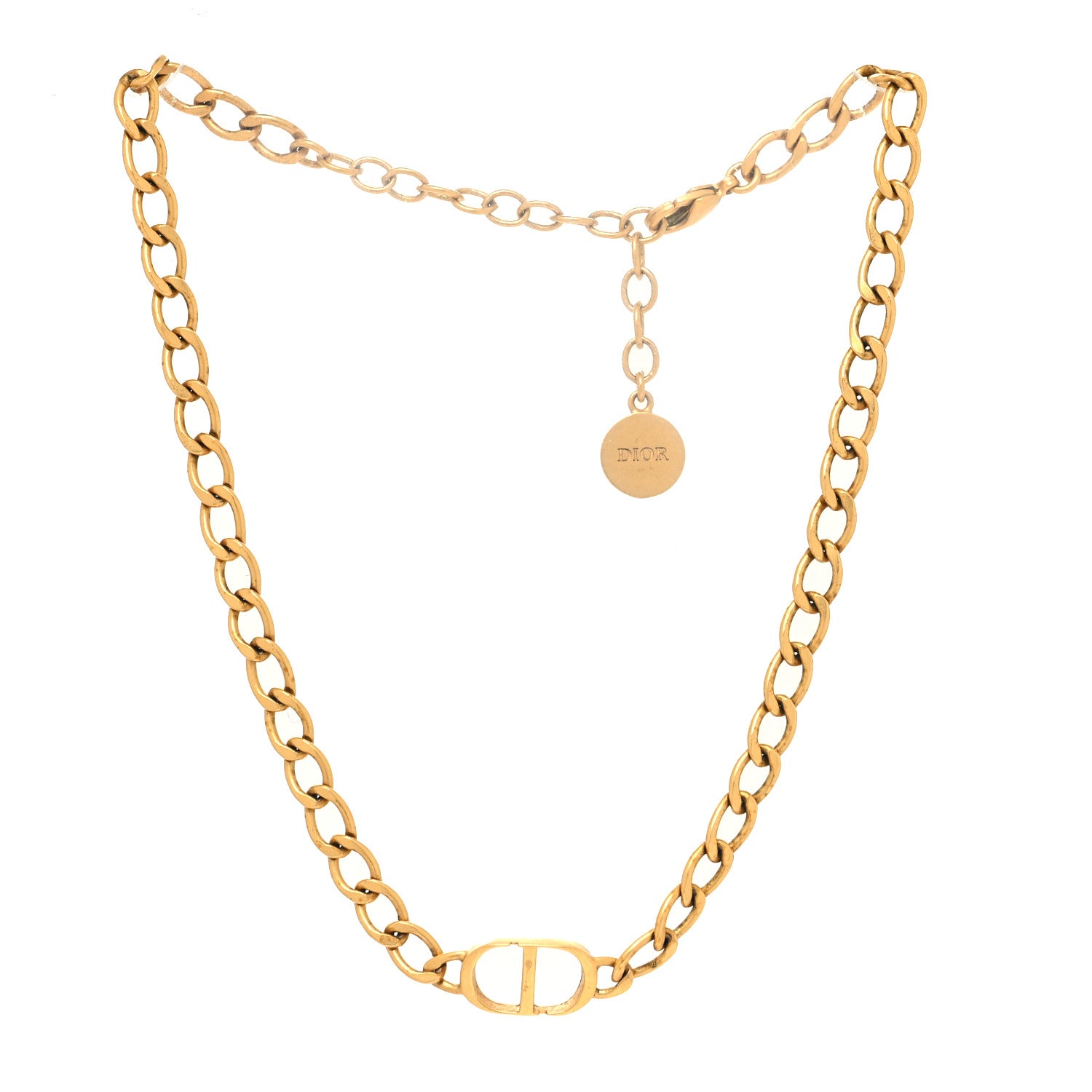 Christian Dior Metal Petit CD Choker Necklace Gold 3 of 5