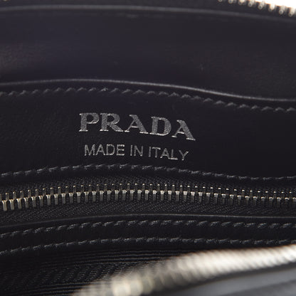 Prada City Calfskin Racing Logo Camera Bag Black Fuxia 6 of 11