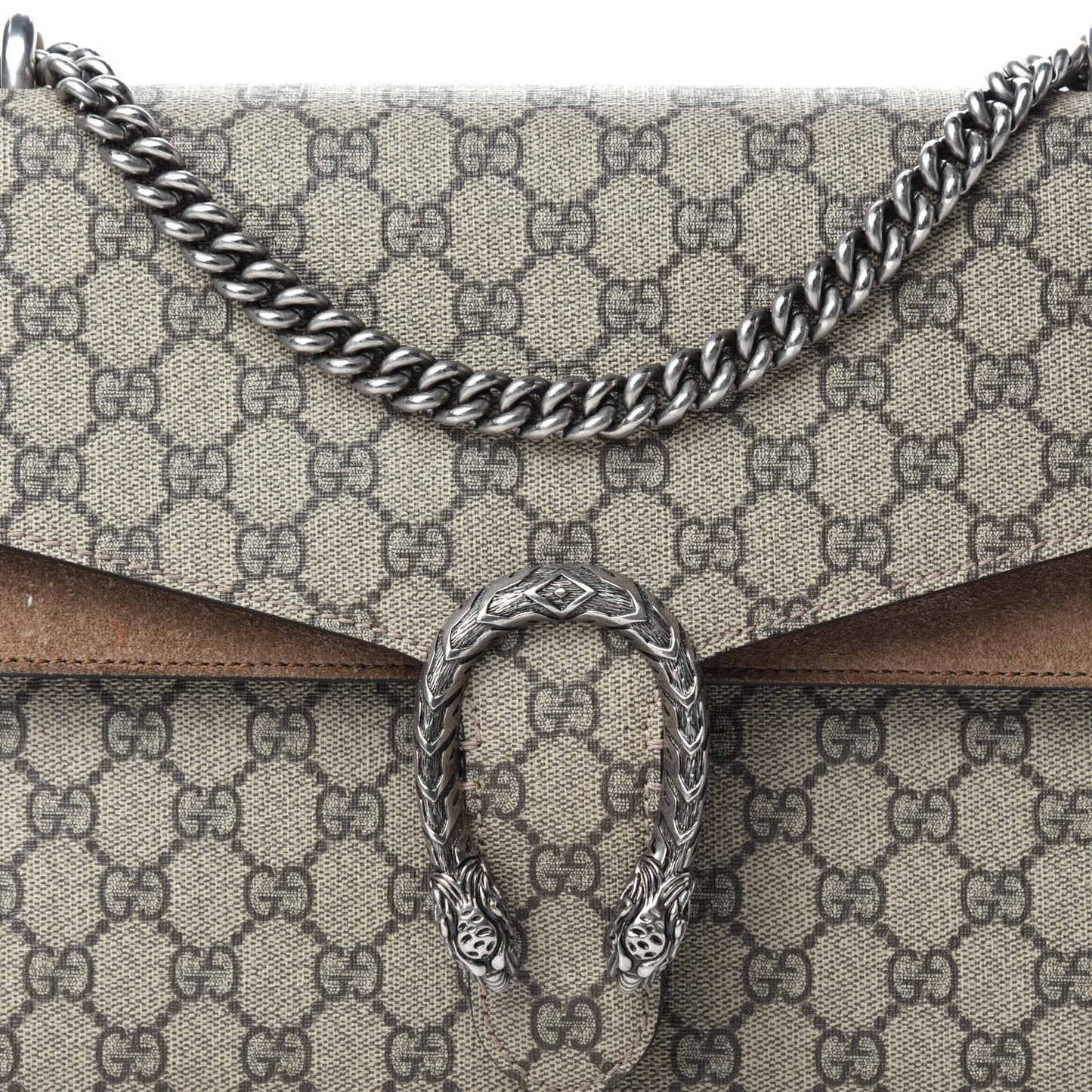 GG Supreme Monogram Medium Dionysus Shoulder Bag Taupe